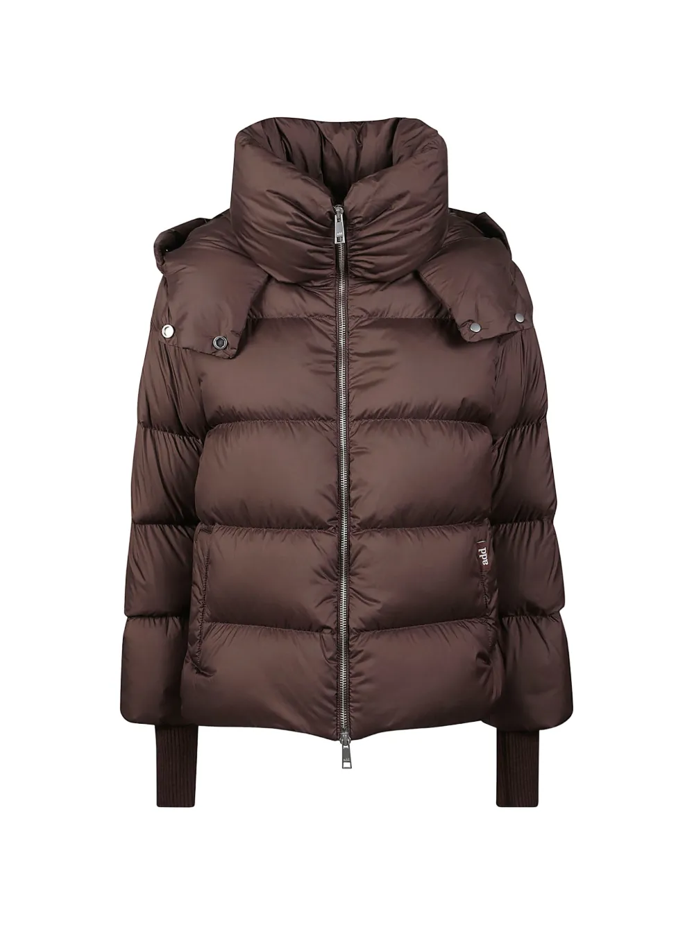 Add Hooded Ped Coat In Brown