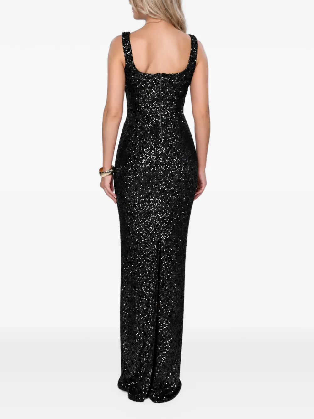 ROSERRY Kendall sequin-embellished jersey maxi dress Zwart