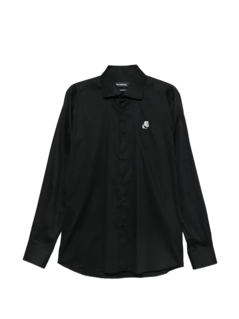 Karl Lagerfeld logo-embroidered shirt