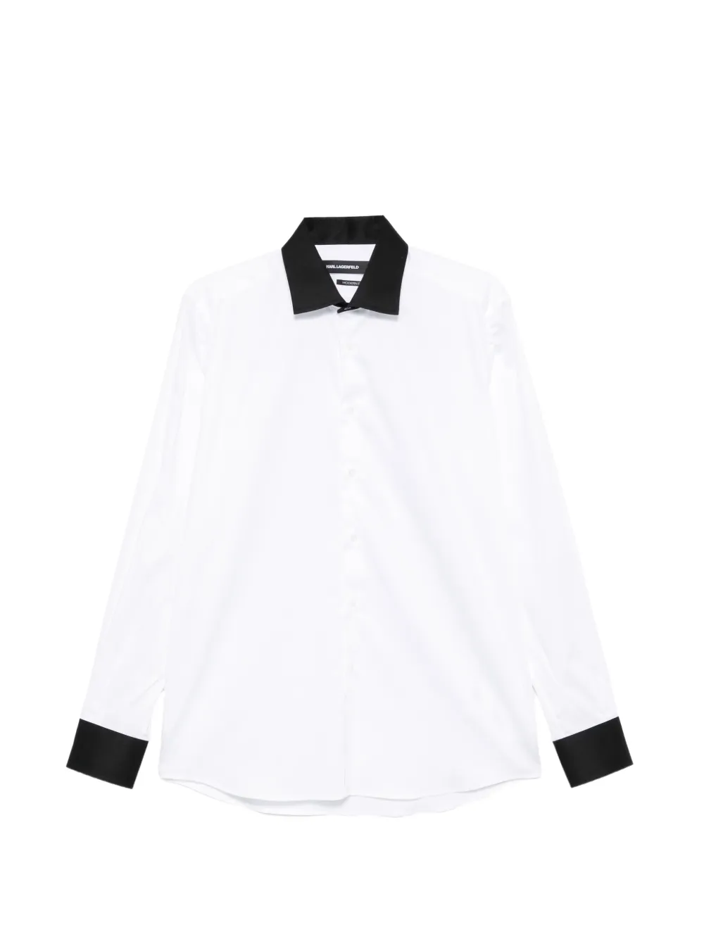 Karl Lagerfeld contrast-collar shirt - Bianco