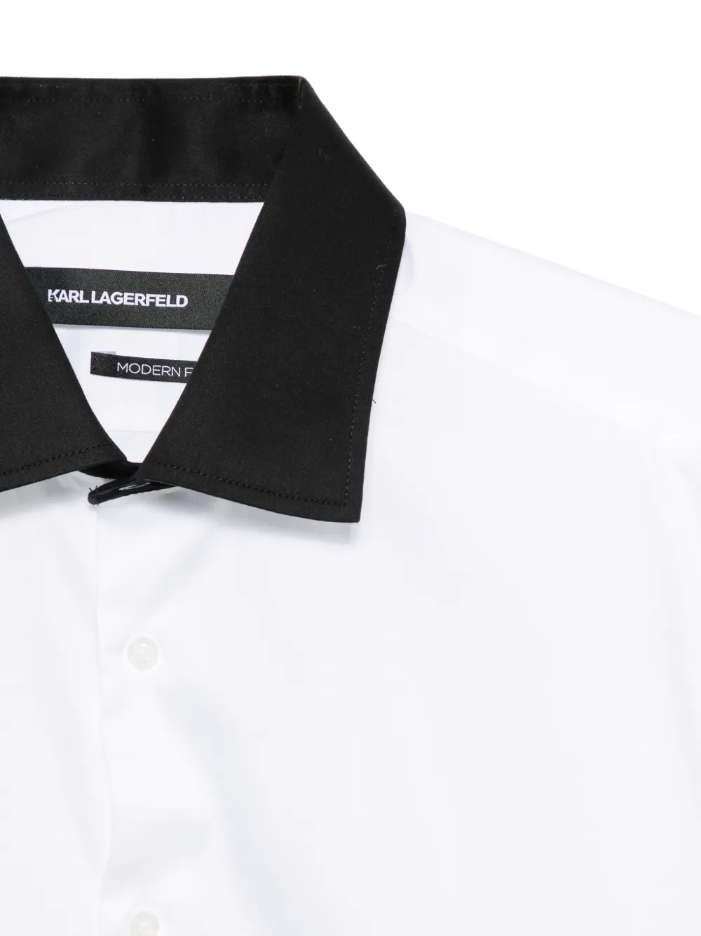 Karl Lagerfeld contrast-collar shirt Wit