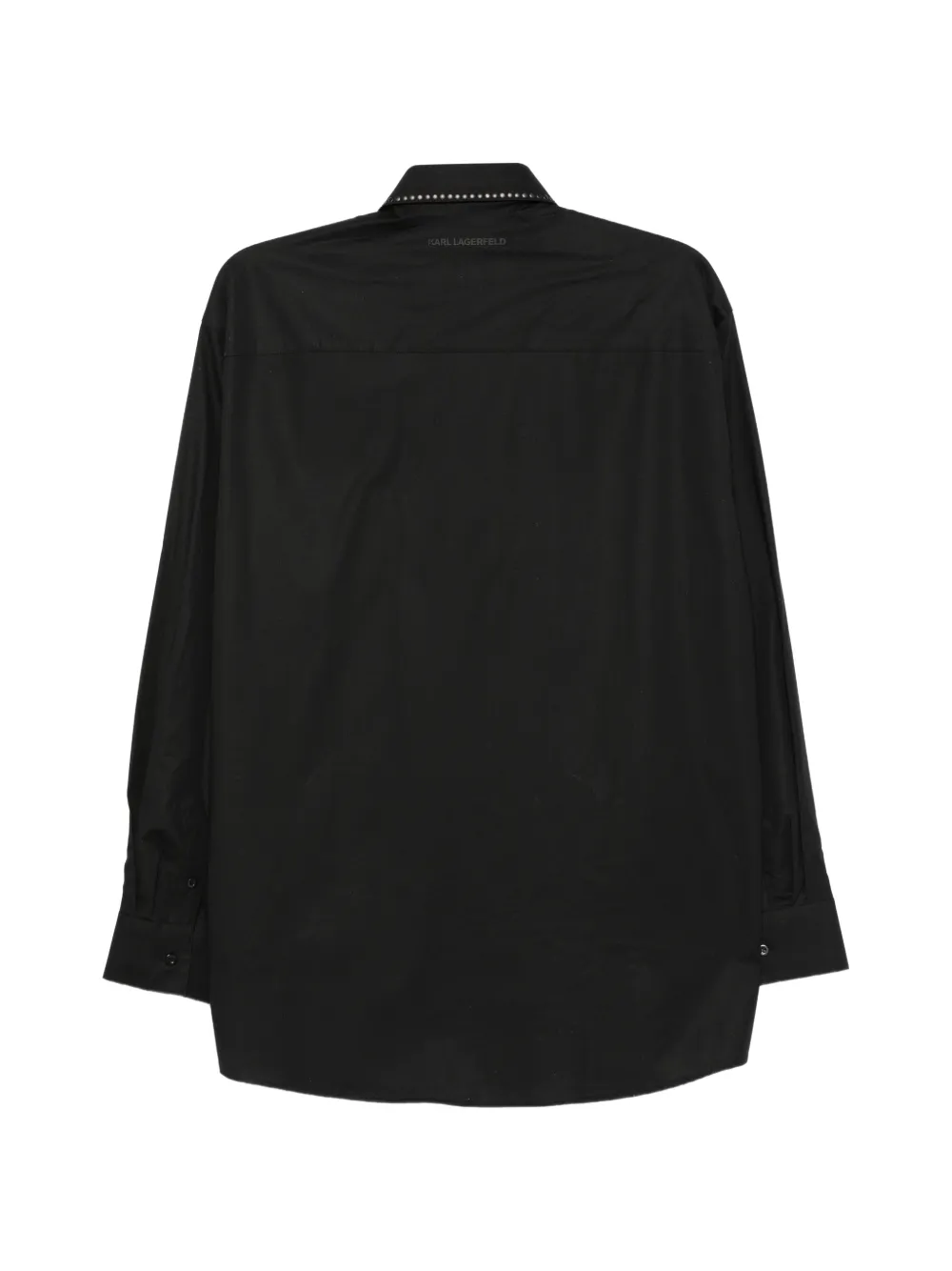 Karl Lagerfeld stud-embellished Loose Fit shirt Zwart