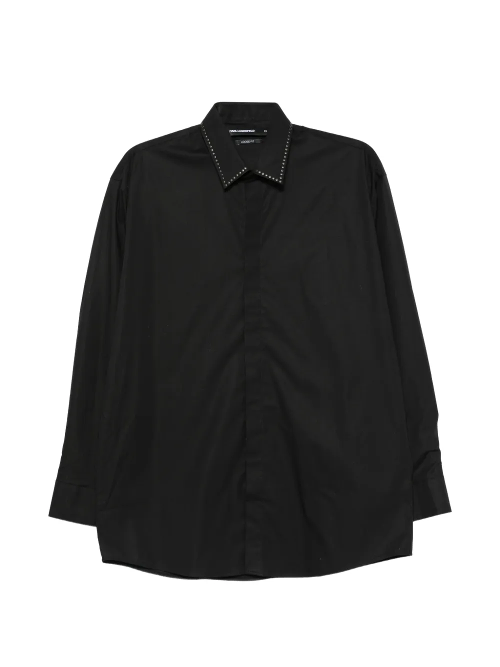 Karl Lagerfeld stud-embellished Loose Fit shirt - Nero