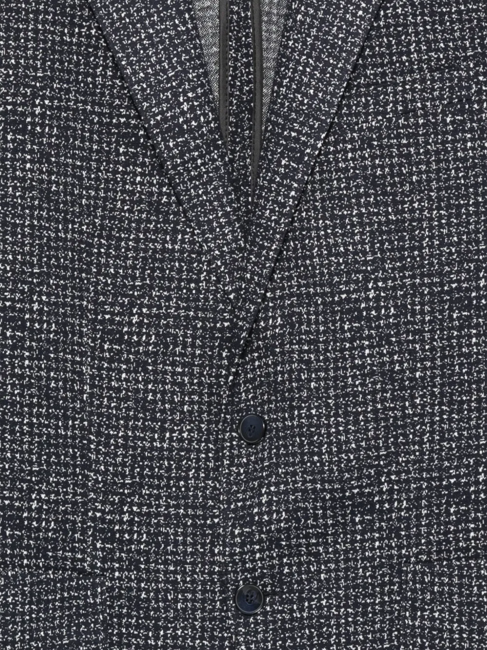 Karl Lagerfeld Smart tweed-effect single-breasted blazer Blauw