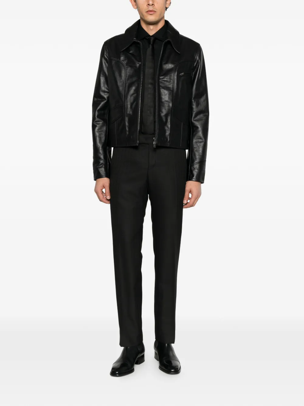 Karl Lagerfeld pressed-crease tailored trousers Zwart