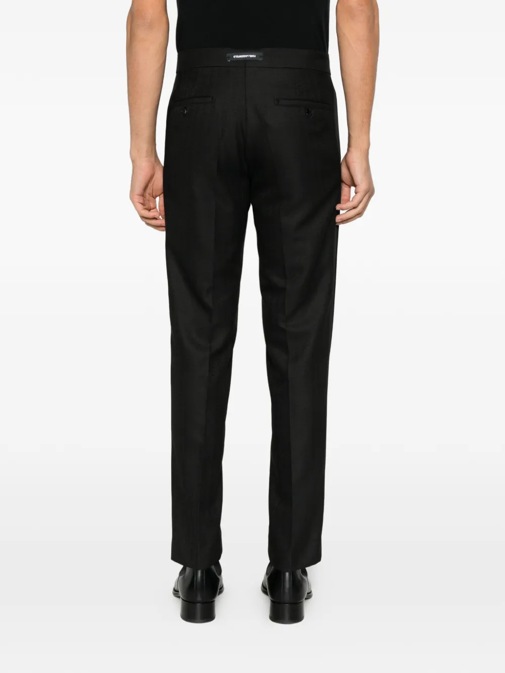 Karl Lagerfeld pressed-crease tailored trousers Zwart