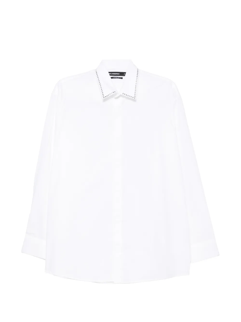Karl Lagerfeld stud-embellished loose-fit shirt - Bianco