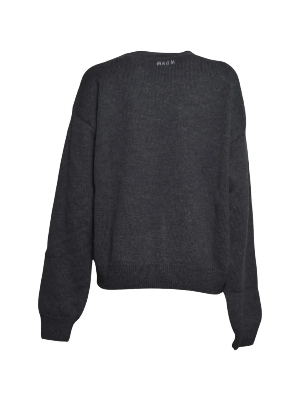 MSGM logo-embroidered sweater Grijs