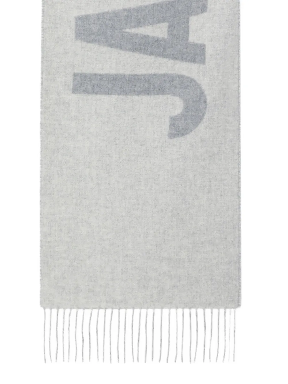 Jacquemus fringe logo scarf Grijs