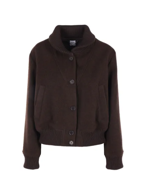 ASPESI ribbed-trim virgin wool jacket