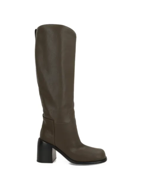 Sergio Rossi grainy-leather knee-high boots