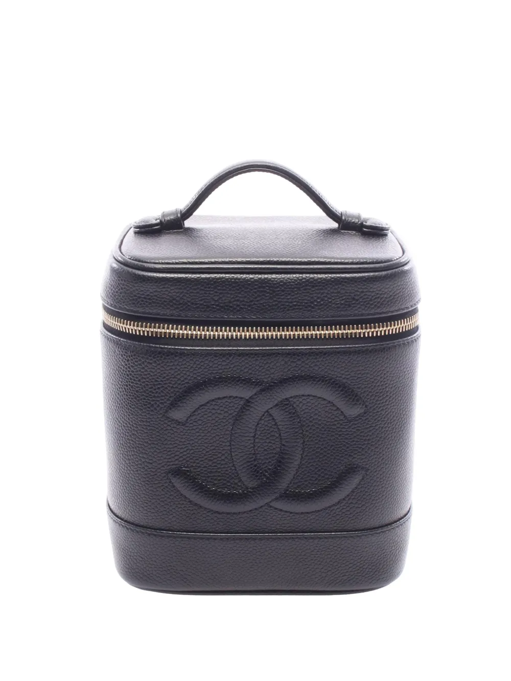 CHANEL Pre-Owned 2002-2003 CC Caviar Case vanity bag - Schwarz