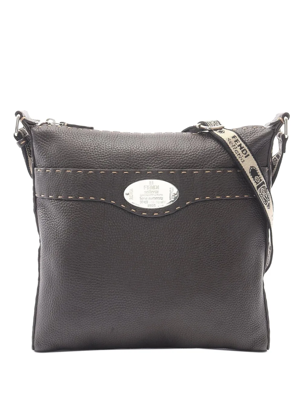 Fendi Pre-Owned 2000-2010 Leather Selleria crossbody bag - Braun