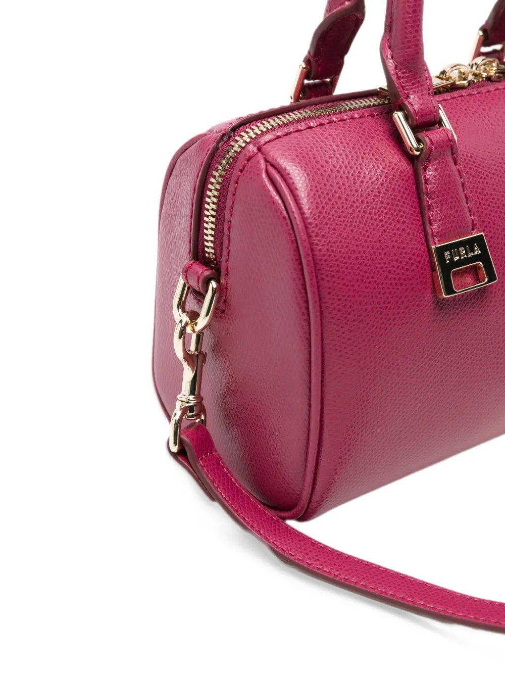 Furla Mini-tas met logo-plakkaat en korreleffect Rood