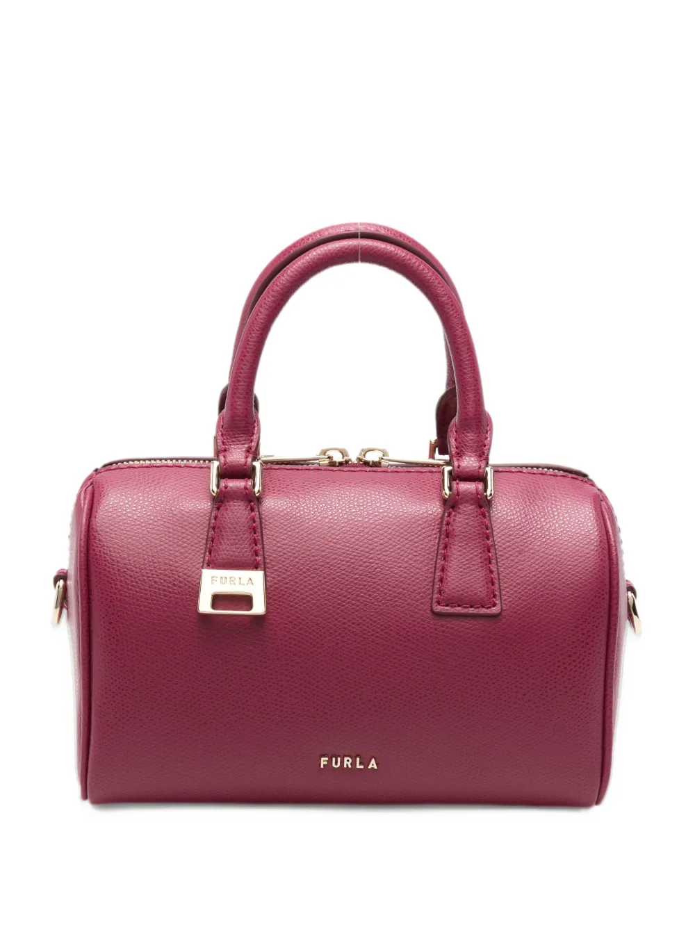 Furla Mini-tas met logo-plakkaat en korreleffect Rood