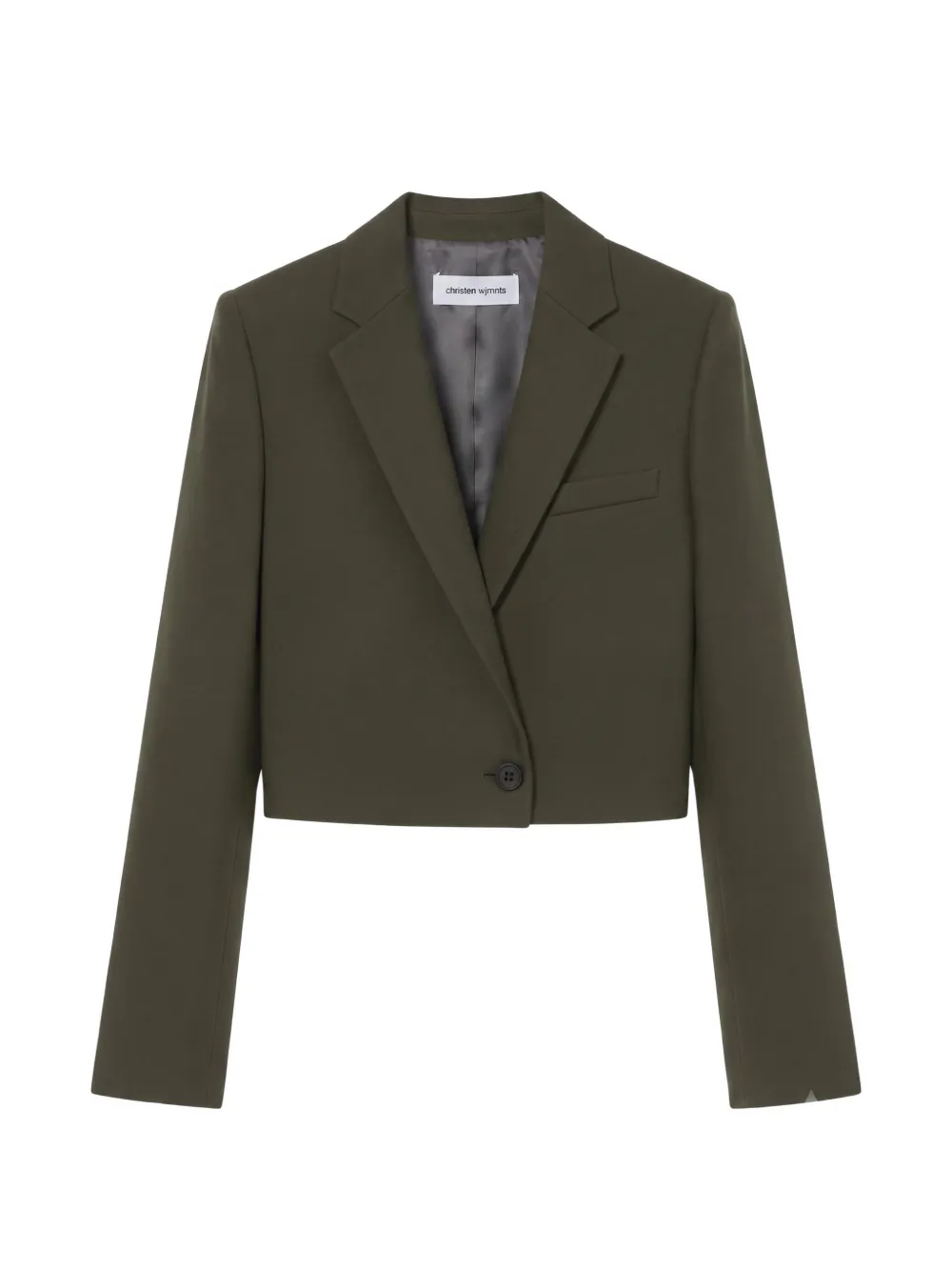 Christian Wijnants cropped notched-lapels blazer - Green