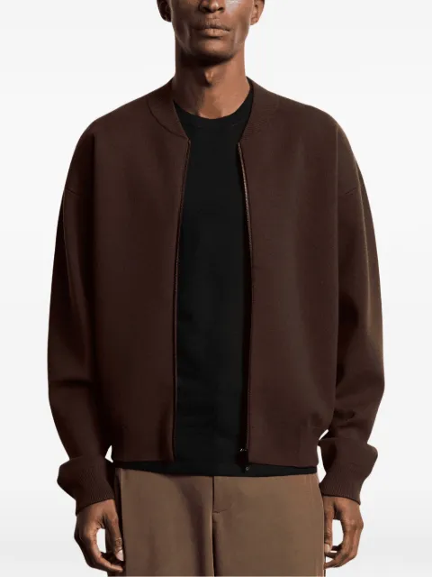 KIEFERMANN zip-up knit bomber cardigan