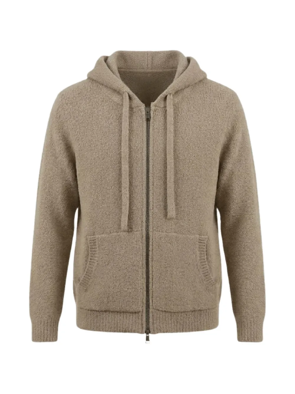 Roberto Collina zip-up hooded cardigan - Toni neutri