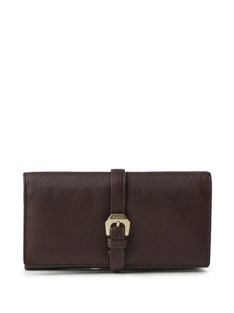 BIASIA buckle-detail grained calf leather wallet