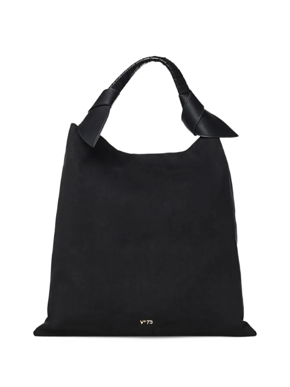 V°73 suede-effect knotted shoulder bag - Nero