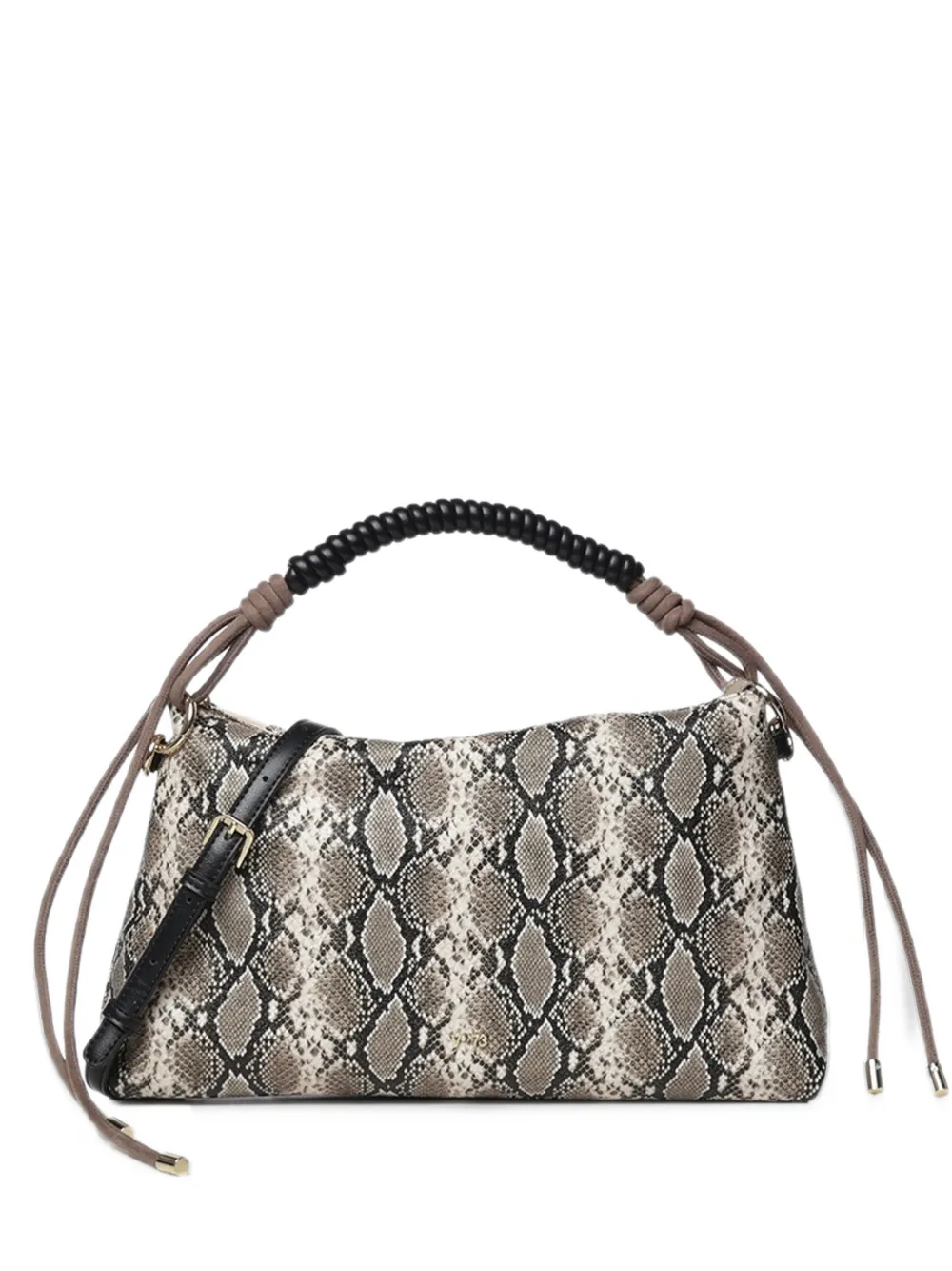 V°73 snake-effect tote bag - Grigio