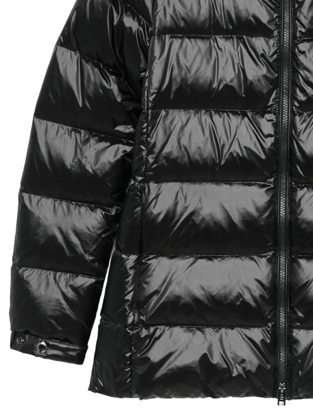 Woolrich quilted hooded coat Zwart