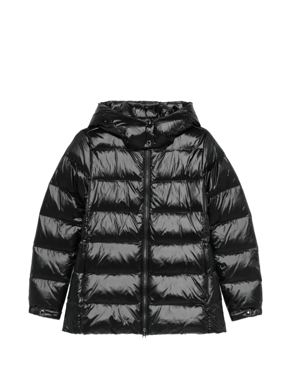 Woolrich quilted hooded coat Zwart