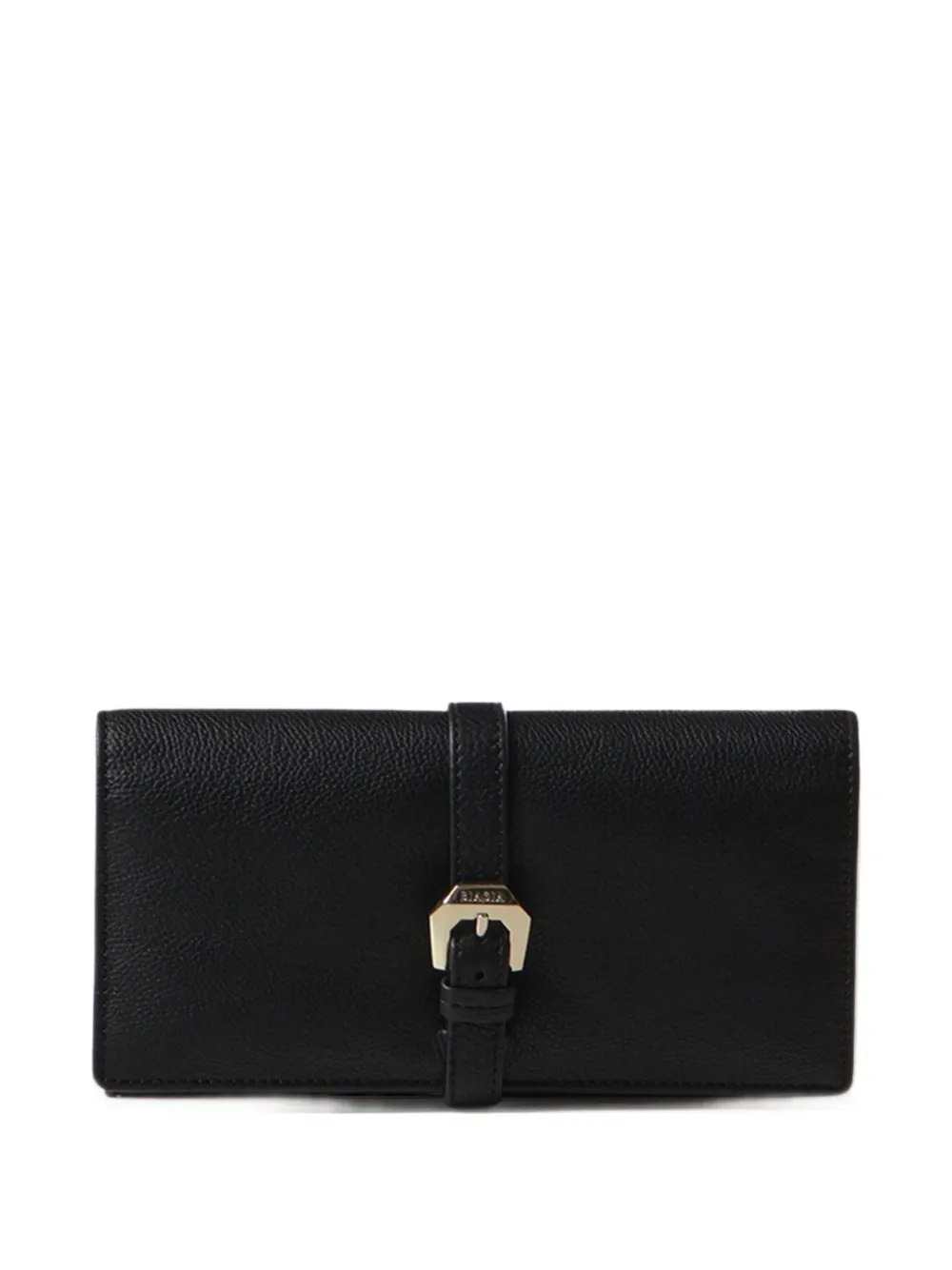 BIASIA buckle-detail pebbled-effect wallet - Nero