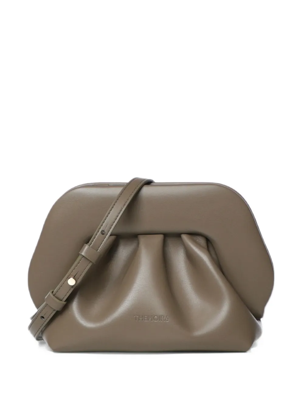 Themoirè ruched shoulder bag - Verde
