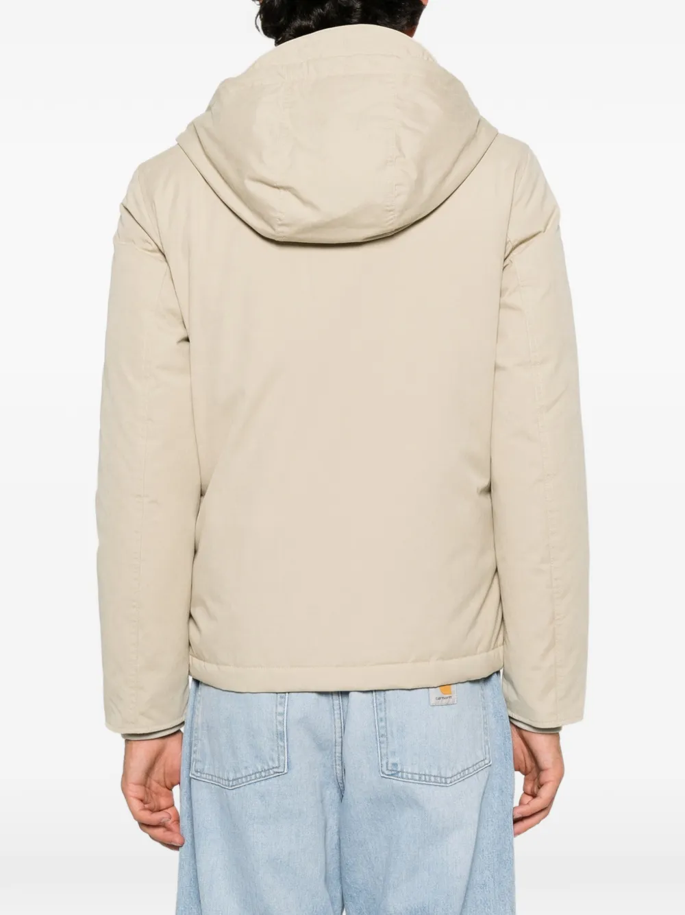Woolrich hooded zip-up jacket Beige