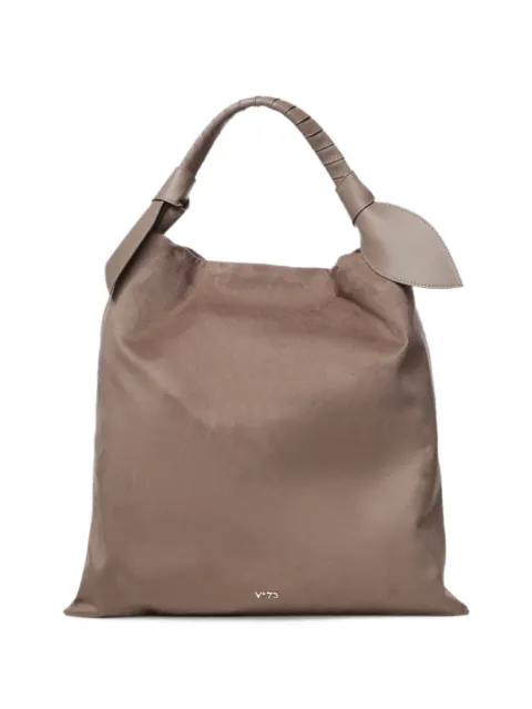 V°73 suede-effect knotted-handle tote bag