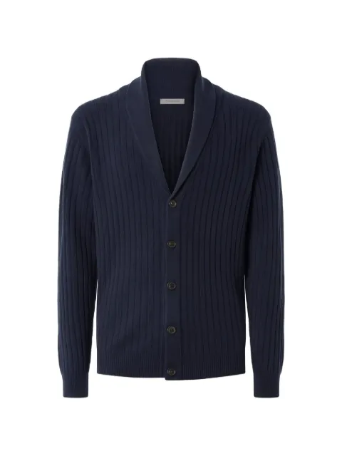 Corneliani ribbed shawl-collar cardigan