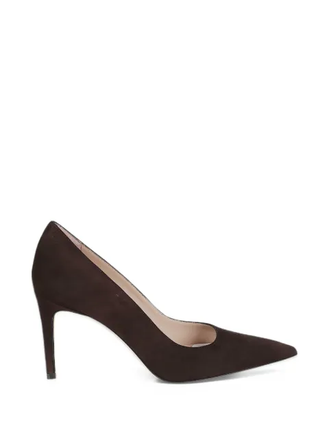 Stuart Weitzman Stuart Power 85 pointed-toe suede pumps