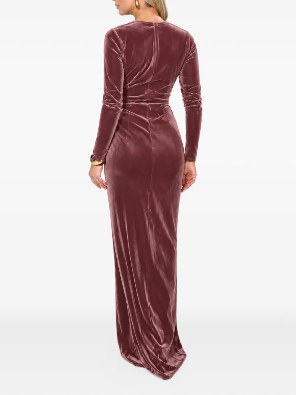 ROSERRY twist-detail V-neck maxi dress Roze