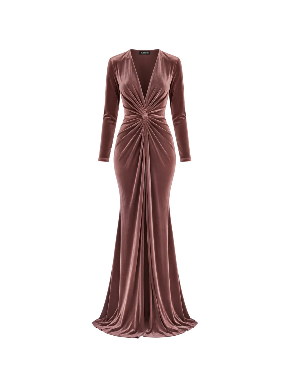 ROSERRY twist-detail V-neck maxi dress Roze