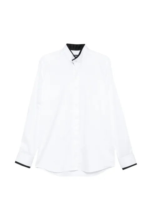 Karl Lagerfeld camisa con cuello mao y ribete en contraste