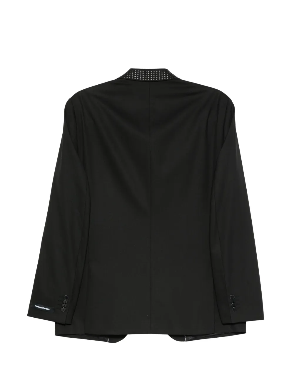 Karl Lagerfeld Call studded-collar blazer Zwart