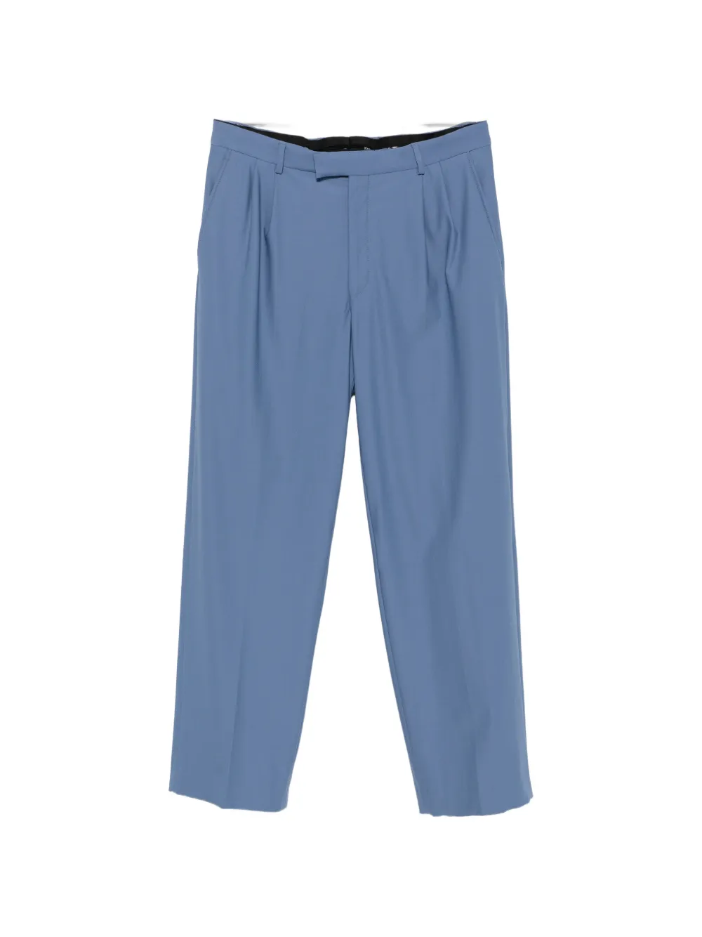 Karl Lagerfeld pleated straight-leg trousers Blauw