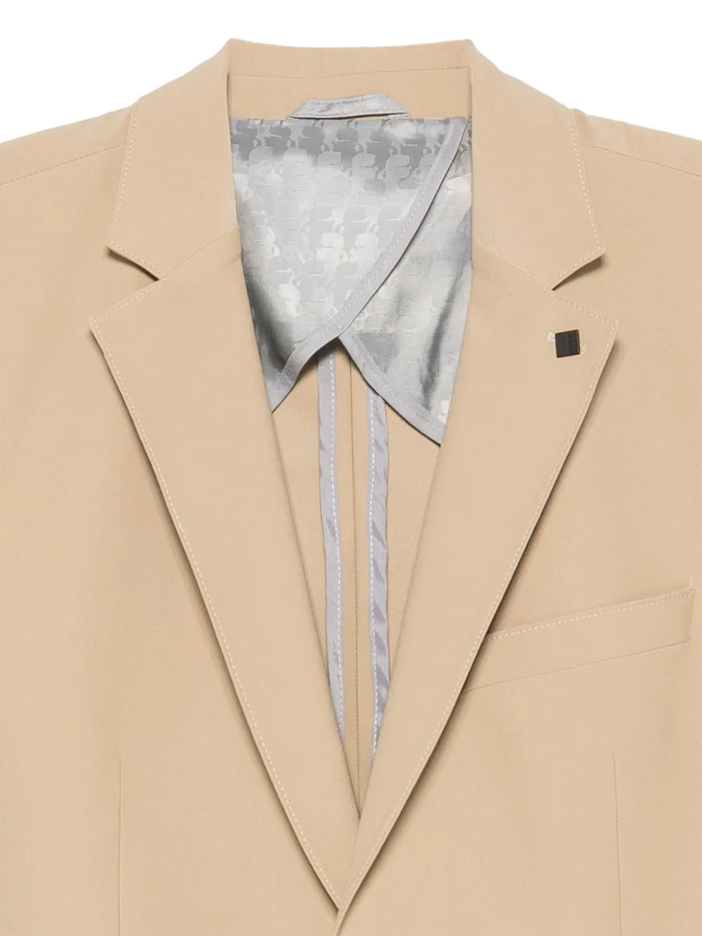 Karl Lagerfeld Smart notched-lapel single-breasted blazer Beige