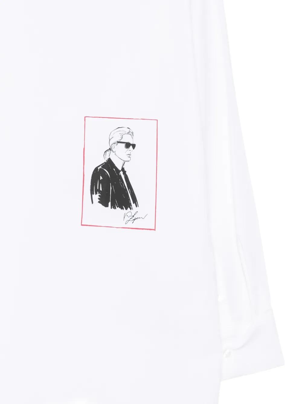 Karl Lagerfeld graphic-print button-down shirt Wit