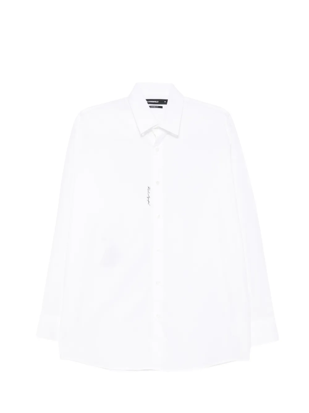 Karl Lagerfeld graphic-print button-down shirt - Bianco