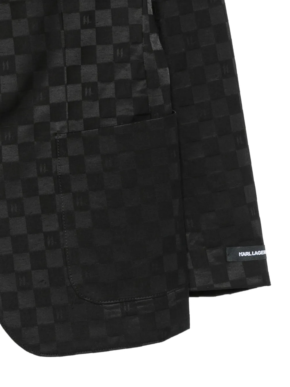 Karl Lagerfeld Smart check-pattern blazer Zwart