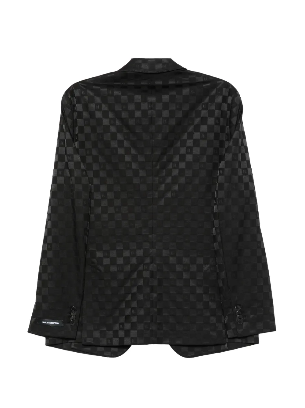 Karl Lagerfeld Smart check-pattern blazer Zwart