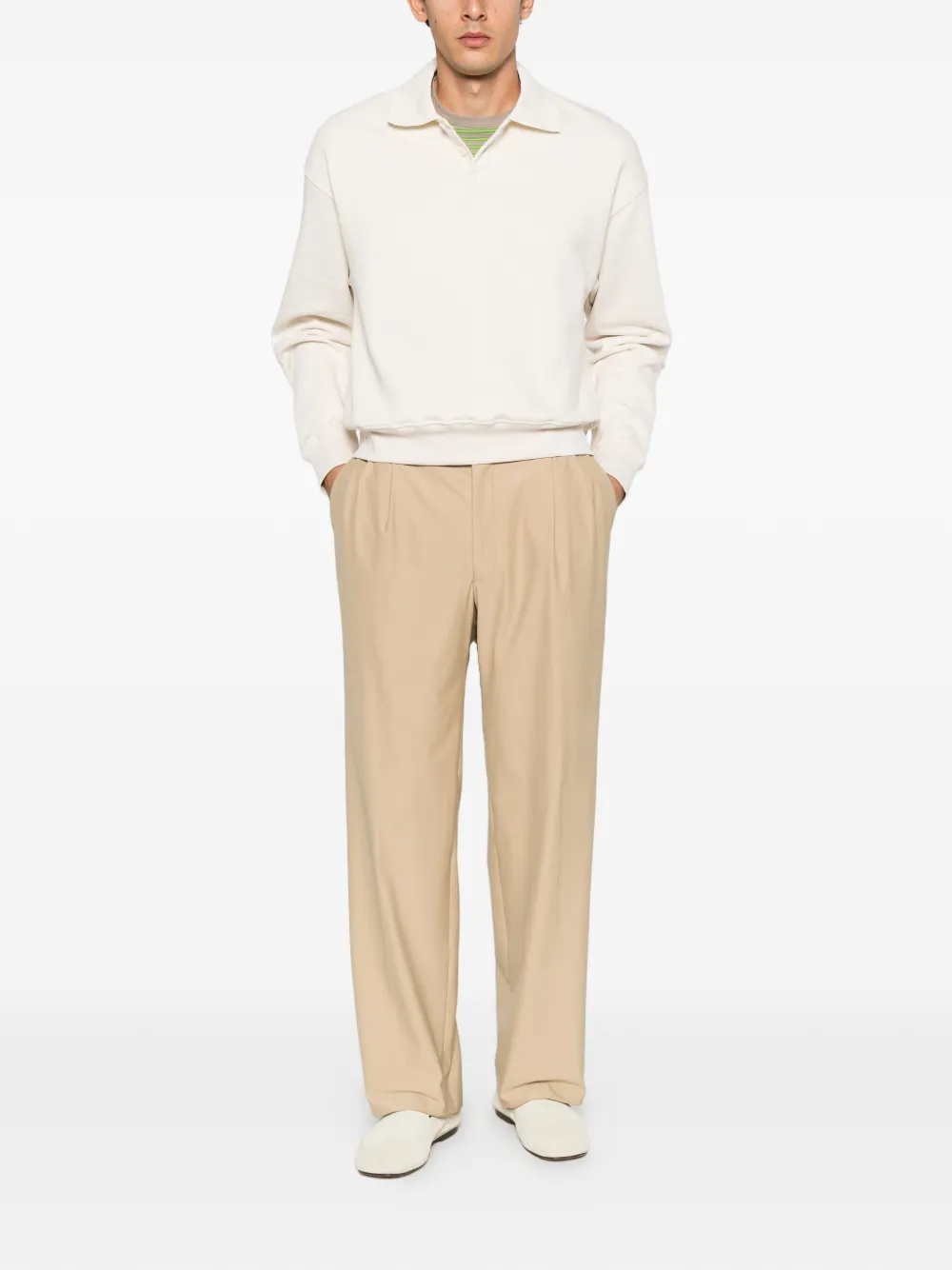 Karl Lagerfeld pleated trousers Beige