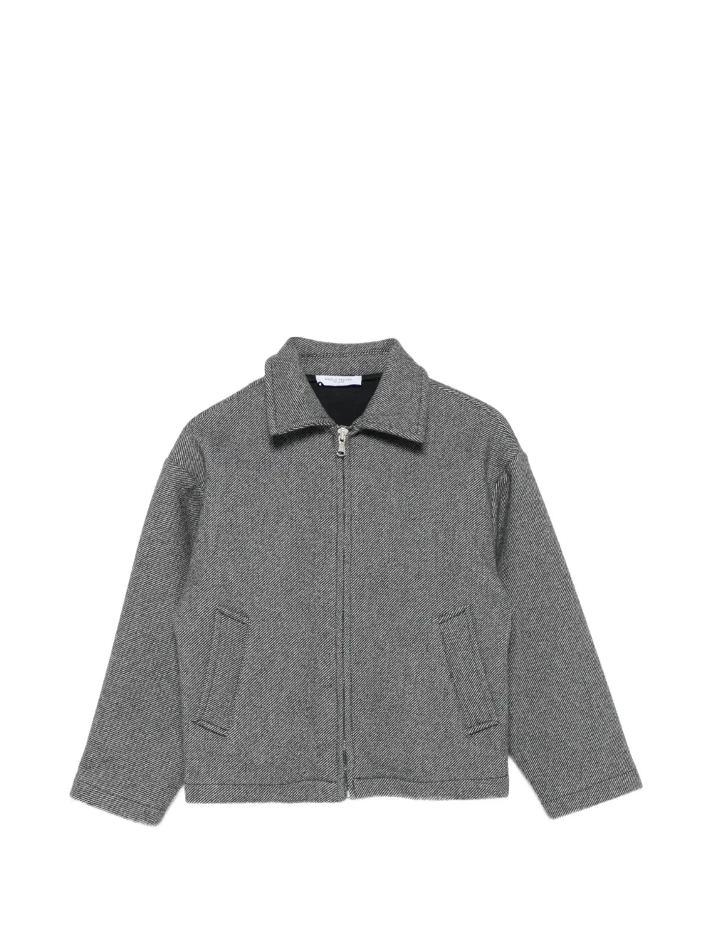 Paolo Pecora Kids herringbone-pattern zip-up jacket - Grau