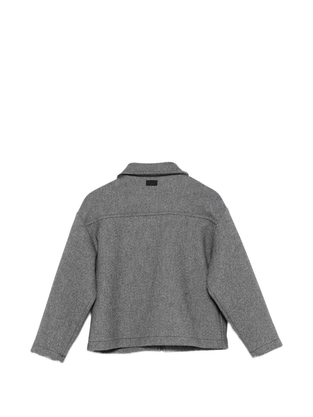 Paolo Pecora Kids herringbone-pattern zip-up jacket Grijs