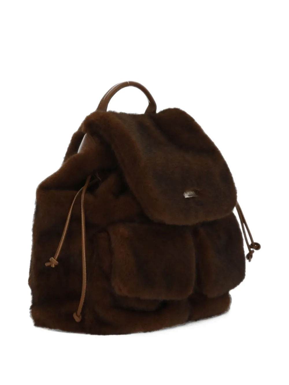 Herno faux-fur drawstring backpack Bruin
