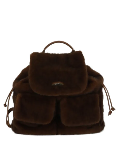 Herno faux-fur drawstring backpack