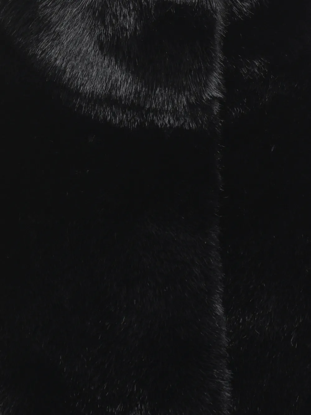BULLY faux-fur belted jacket Zwart