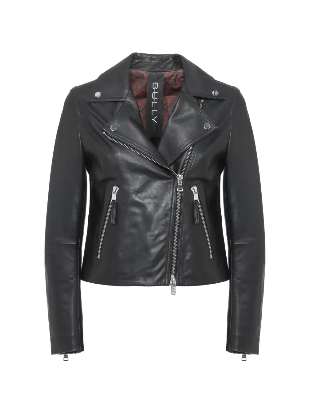 BULLY biker leather jacket Zwart